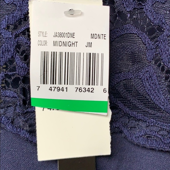 Speechless Juniors' Lace-Top Sheath Evening Dress with pockets! indigo deep blue - Picture 13 of 16